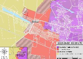 Russian forces have advanced in the north of the frontline city of Marinka located on the edge of Donetsk city and the pre-2022 frontline.