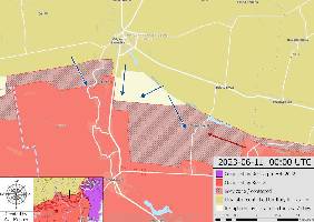 Ukrainian forces have advanced west of Lobkove. Ukrainian forces have also made advances to the southeast of Velyka Novosilka.