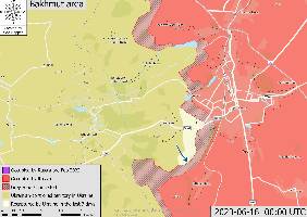 Southwest of Bakhmut, Ukrainian forces have advanced towards Klishchiivka from Ivanivske.