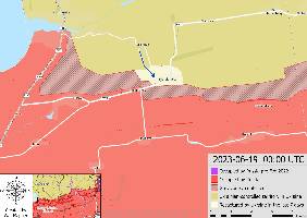 Ukrainian forces have taken back control of the settlement of P'yatykhatky.