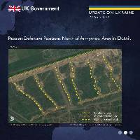 Russian Defensive Positions North of Armyansk: Area in Detail.