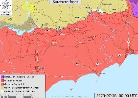 A close up of the southern frontline.