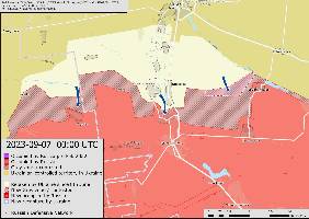 After increased shelling in recent days, Ukraine is attempting to advance near Novodonets'ke.