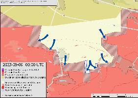 In the Robotyne area, Ukraine has expanded its control between Novoprokopivka and Verbove.