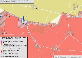 Ukraine has advanced into the north of Novomaiors'ke, the settlement is now contested.
