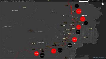 Summary, by sector, of areas (km) gained or lost by the Russian armies | LPR | DPR from 06/04/23 until 09/15/23.
