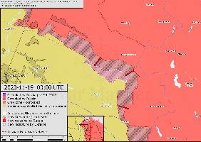 East of Kup'yans'k, Russia has launched attacks, pushing southward towards Ukrainian positions.