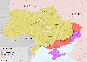 Overall map of the situation in Ukraine