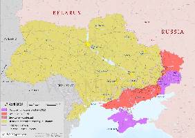 An overview map of the situation on the ground in Ukraine as of 17th April 2024.
