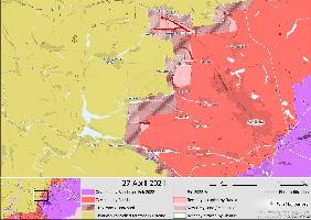 Ukraine update for the past 10 days. Northwest of Avdiivka, Russia breached the Ukrainian line at Ocheretyne taking most of the settlement and capturing Soloviove and Novobakhmutivka. Russia has also advanced in Semenivka and Berdychi. Ukraine carried out a small counterattack in Pervomais'ke.