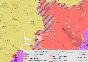 West of Avdiivka, Russian forces have taken control of Netailove and secured more territory around Umans'ke.