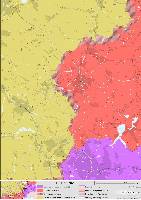 Broad overview maps of the Luhansk and Donetsk frontlines