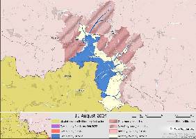 Ukraine is now confirmed to control at least 320 km of Kursk Oblast. A significant grey zone persists in some areas, as further verification is required to confirm reported clashes and assess consolidation behind the known forward elements.