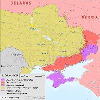 As of the end of September, Russia occupies 17.86% (+0.08%) of Ukraine, including Crimea, and the parts of Donetsk and Luhansk occupied before 2022, shown in purple. This second chart illustrates how Russian control has evolved since the invasion began in February 2022.