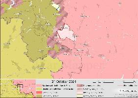 Russia has also advanced in the east of the incursion towards the settlement of Sudzha from Ulanok. Expanded Ukrainian control is marked north of Martynovka, though this is likely not a recent advance.