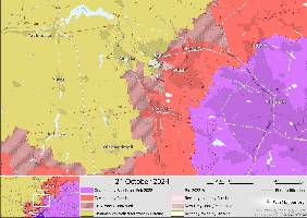 Ukraine has continued progress from last week and is back in control of southern Toretsk.