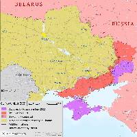 As of the end of October, Russia occupies a total of 17.95% (+0.09%) of Ukraine, including Crimea and the areas of Donetsk and Luhansk occupied before 2022, shown in purple. This represents a net gain by Russia of approximately 538.8km. 