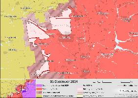 South of Pokrovsk, Russia has renewed advances, continuing westward and taking Zhovte and Sontsivka.