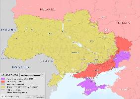 An overview map of the situation in Ukraine as of 24th January 2025.