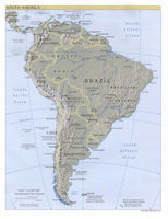 South America Physical Map
