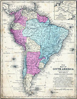 South America History Map 1858