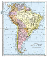 South America History Map 1885