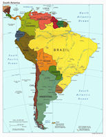 South America Political Map 