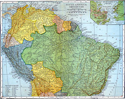 South America History Map 1920