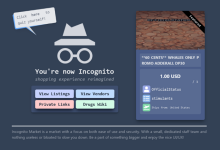 Incognito Market homepage
