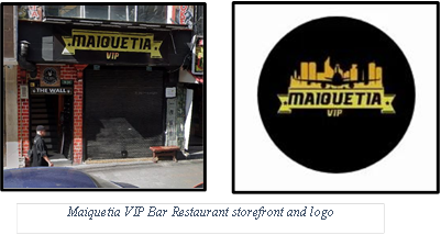 Image of Maiquetia VIP Restaurant storefront and logo