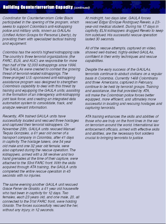 Building Counterterrorism Capacity ,cont,