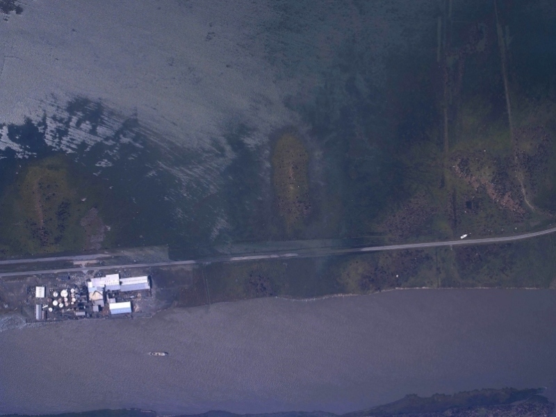 Aerial image of Cameron, LA, as of Sept. 25, 2005