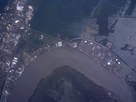 Aerial image showing Cameron, LA on Sept. 25, 2005