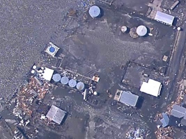 Aerial image showing Cameron, LA on Sept. 25, 2005