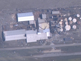 Aerial image showing Cameron, LA on Sept. 25, 2005