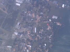 Aerial image showing Cameron, LA on Sept. 25, 2005