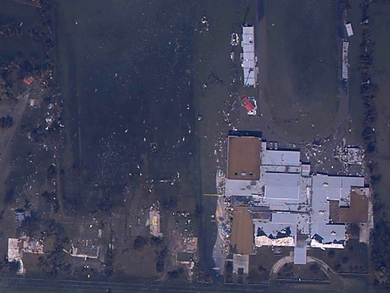 Aerial image of Creole, LA, as of Sept. 25, 2005