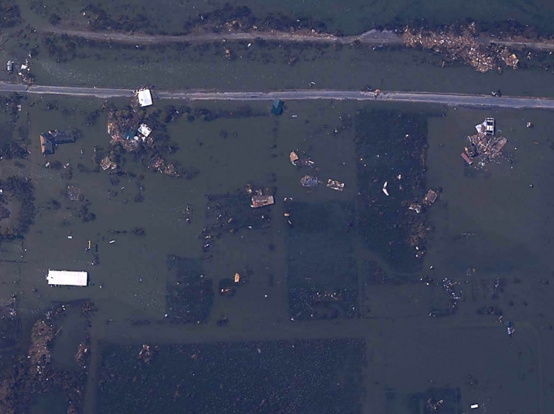 Aerial image of Creole, LA, as of Sept. 25, 2005