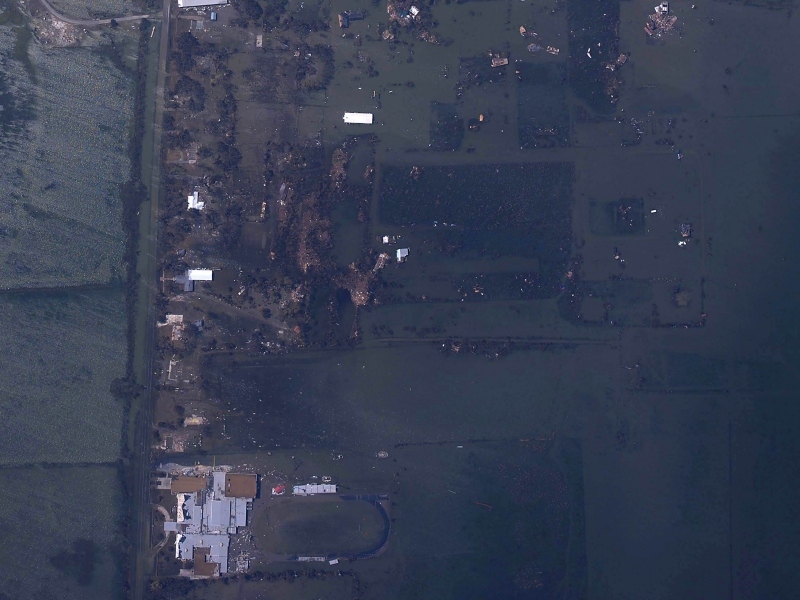 Aerial image of Creole, LA, as of Sept. 25, 2005