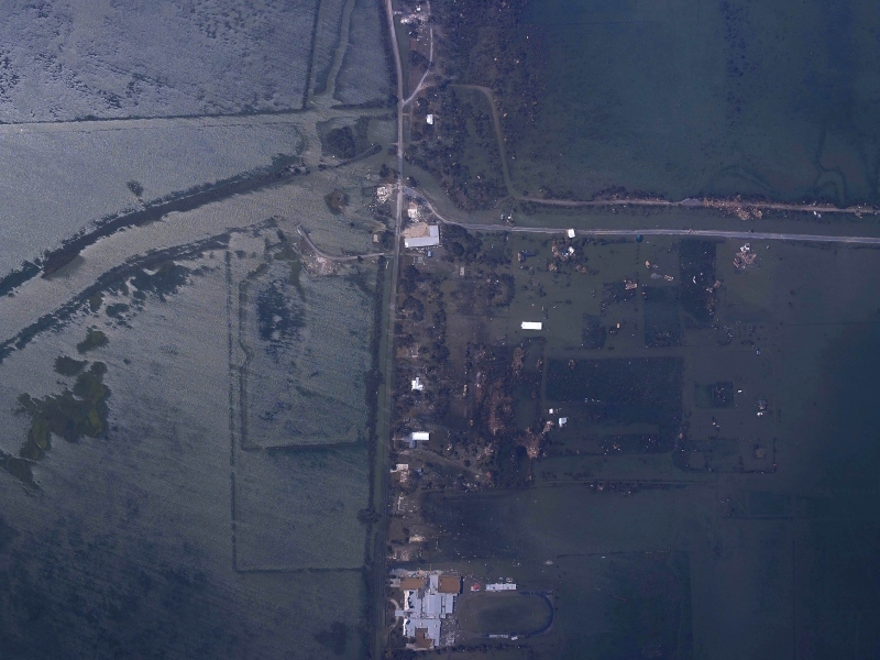 Aerial image of Creole, LA, as of Sept. 25, 2005