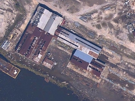 Aerial image showing Orange, TX on Sept. 26, 2005