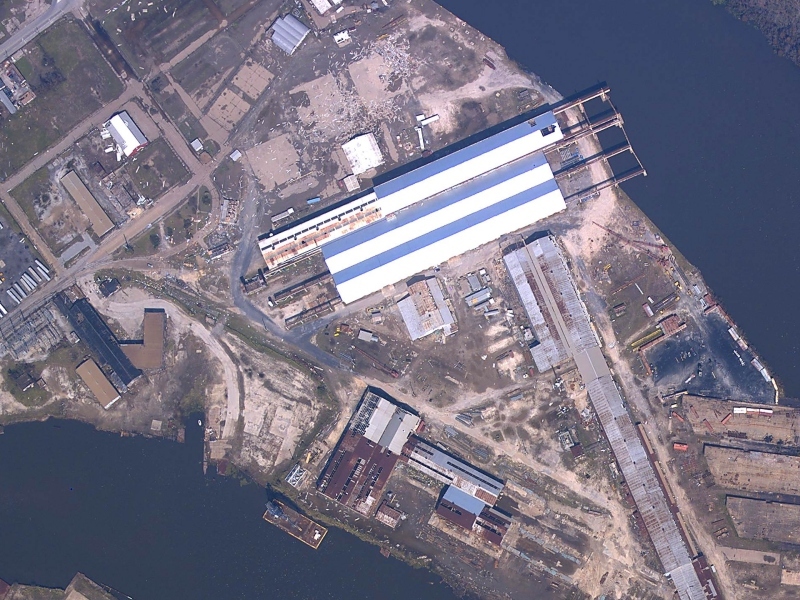 Aerial image of Orange, TX as of Sept. 26, 2005
