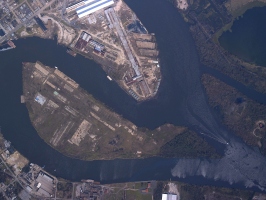 Aerial image showing Orange, TX on Sept. 26, 2005
