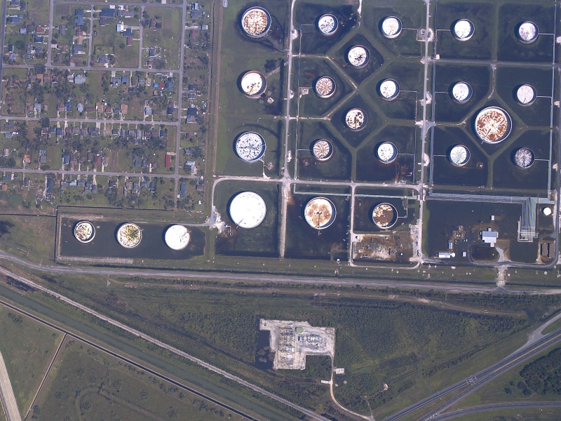 Aerial image of Port Acres, TX as of Sept. 26, 2005