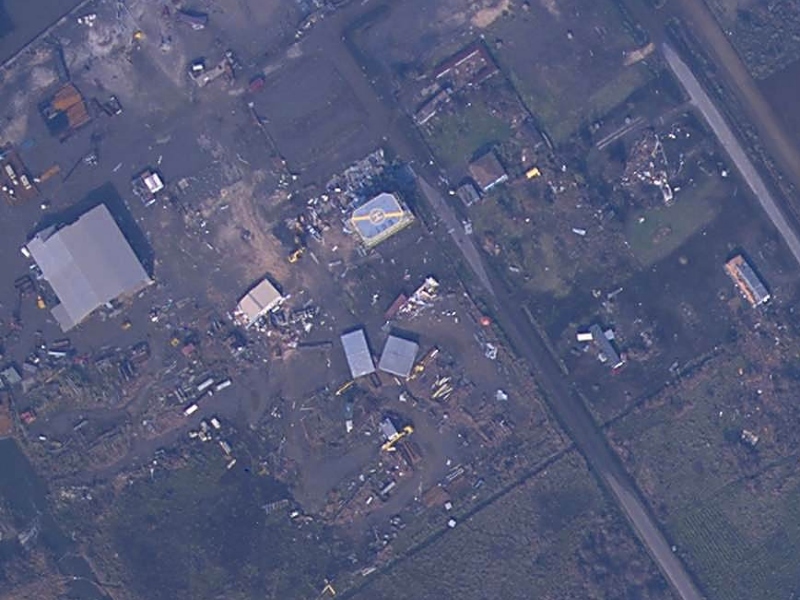 Aerial image of Sabine Pass, TX as of Sept. 25, 2005