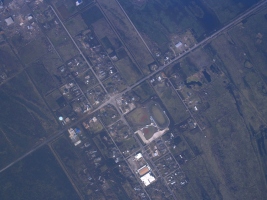 Aerial image showing Sabine Pass, TX on Sept. 25, 2005