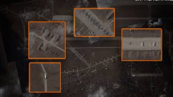 Planet Labs satellite image of Hvardiyske airfield from November 13