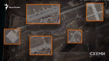 Planet Lab satellite images of the Belbek airfield from November 15