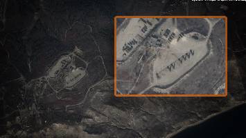 Planet Labs satellite images of a military base and Bastion-P cruise missile launchers near Feodosia on October 31