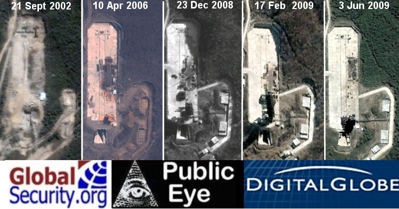 Evolution of the Tongch’ang-dong launch pad over the past seven years